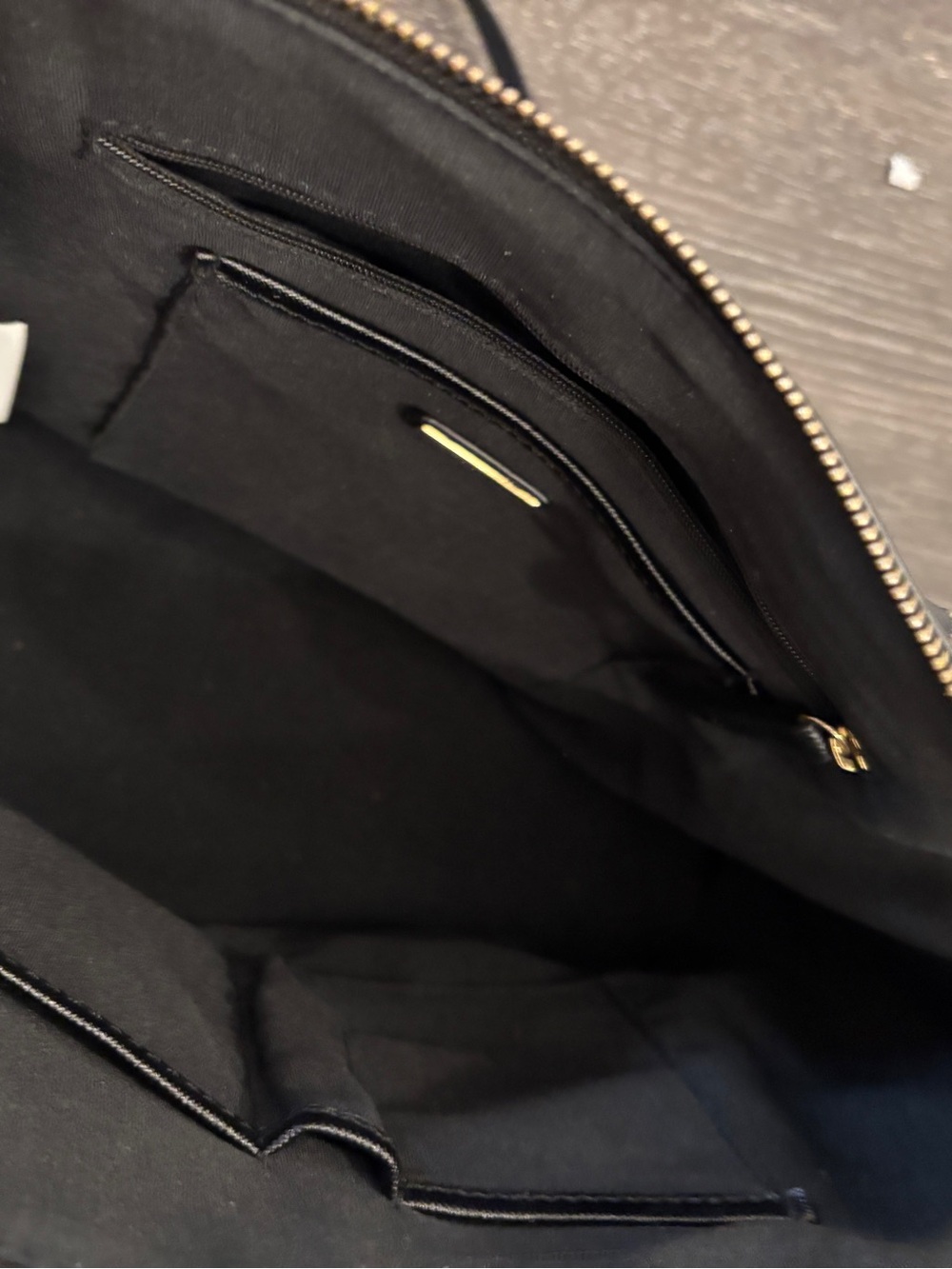 Aldo Black and White Striped Satchel with Gold Accents - Picture 11 of 12